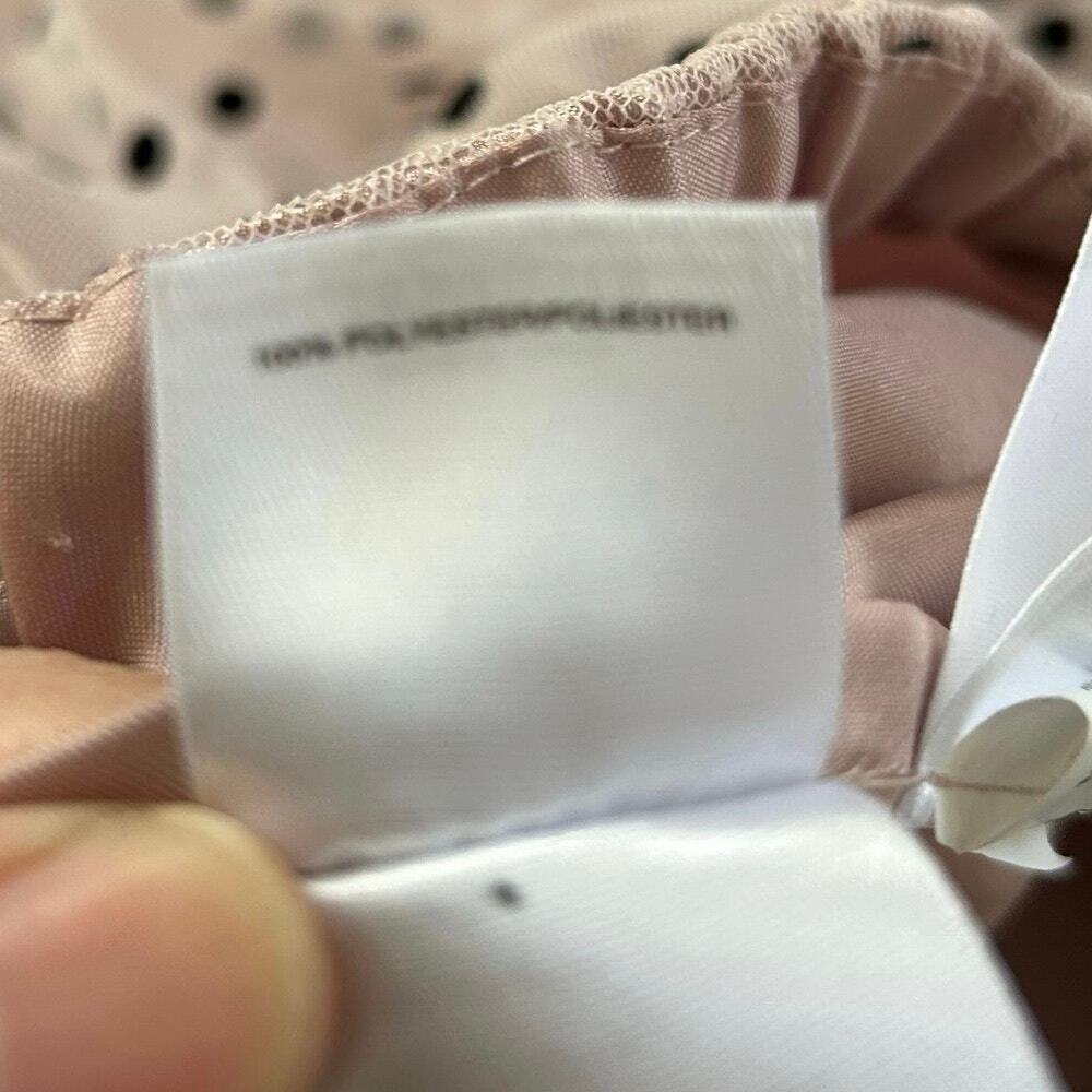 Anne Klein Pleated Polka Dot Midi Skirt Pink Coquette Balletcore Women M - Picture 6 of 7